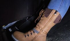 Night Driving in Tan Boots