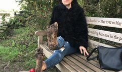 FeetWondersPublic - Heels to muddy feet