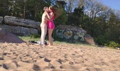 Two lesbians on the beach