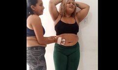 Revenge Upper body tickling Maria: Abdomen, Navel and Armpits