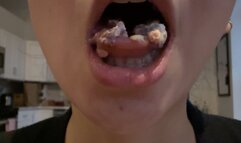 Aurora Sensually Eats Breakfast