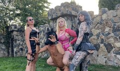Pony play trio in Dracula Femdom Castle