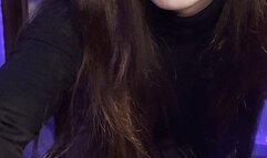 Italian student in black nylons stockings Carolina iena roommate feet humiliation joi