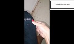 Kristi Feet Hurt in her sweaty black hanes