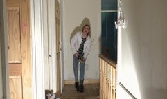 Chelsea Takes Off Her Boots & Socks & Puts On Her Wooden Wedge Shoes