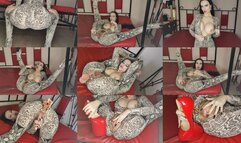 Femme fatale in amazing boots seduces you, fucks all holes, squirts