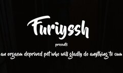 Rub against your master's leg and cum