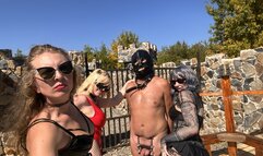 60 lashes on cock and balls - Cruel Trio CBT