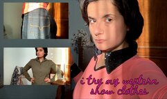 I try western clothes - jeans and shirt