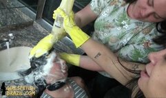 Cruel Girls Humiliation Slave and Mouthsoaping by Sofia BBW and Mistress Beh # SD MOBILE