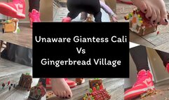 Unaware Giantess Cali vs Christmas village