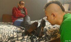 Cleaning My Dirty Sexy Flat Boots (1080HD)