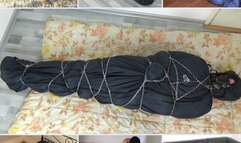 Angela 7 times in a resting bag