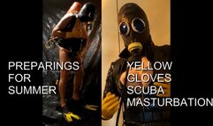 COMPILATION CLIP - PREPARINGS FOR SUMMER + YELLOW GLOVES SCUBA MASTURBATION (+ SECRET SUPPLEMENT)