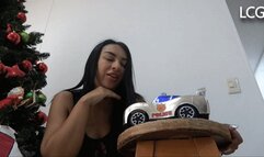 Natacha Destroys Grey Cute Car