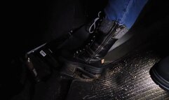 Driving in Black Boots