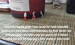 Eaten on a English muffin Tinies invade her toast Latina Milf Giantess in a dress Naked underneath Hairy Big Bush Upskirt pov Crunchy eating Lola towers over you upskirt pov & almost crushing you with her huge feet & Belly moving w tinies inside avi