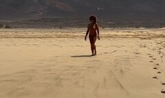 Naked into and out of the sea