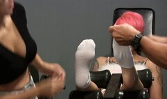 Pinkys Socks come OFF!! "you guys need to get her socks off her feet are amazing"
