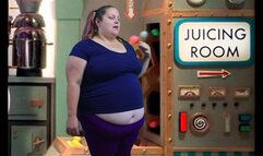 Augustina and the Juicing room - FAT Belly Tickling