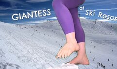 Giantess Brianna Kelly Stomping Tinies at the Ski Resort