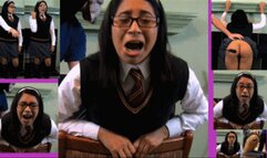 Hogwarts witch eRica gets her hand and ass spanked!