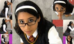 Hogwarts witch eRica milks a cock until magic cum spews all over her!