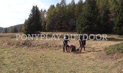 GEA DOMINA - Three Mistresses riding a pony