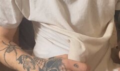 Cumming in my white t-shirt