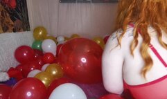 Humping a huge balloon till it pops