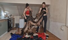 Indulging in leather tearing