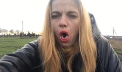 Severe coughing fit in the street