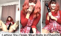 Letting You Drain Your Balls In Chastity