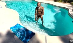 INTERRACIAL CREAMPIE BY THE POOL