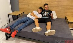 Top Boyfriend Mummifies His Bottom And Makes Him Cum