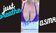 Big Inhales-Exhales ASMR and Swimming in My Sexy Blue Swimsuit (WMV)