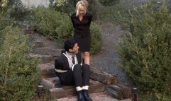 Ex Boss Is Bound Outside In His Expensive Suit By The Very Angry Kayden Kross!
