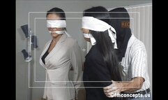 Blindfolded Business Beauties Are Lead To Bondage By A Masked Psycho!
