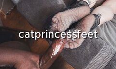 Jerk on my Nylon socks toejob, sole fucking BBC footjob, milf feet, oily close-up, cumshot end