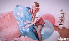 Q916 Mariette and Stashia seductively ride and pop 4 huge RX36 Longnecks - 480p