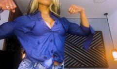 Brenda Biceps Flexing Video 27 - Neck veins, forarm flexing, sensual audio and epic bicep peaks