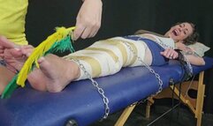 Julia Again - JULIA TICKLED ON THE TABLE - HD