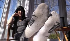 Girlfriend teases you with her sweaty Puma socks - SD Version