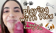 playing with my bad dragon rex