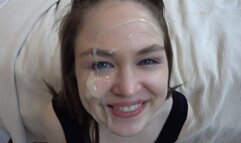 Ass licking stepdaughter licks ass fucks and eats cum