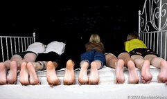 Wall of 12 bare soles, beautiful and ugly, ranging in age from 18 to 50 (Part 4 of 6)