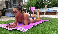 Bikini Barefoot Smoker - Brooke