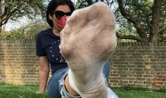 FeetWondersPublic dirty socks prolong tease