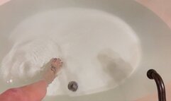 Gagged with panties and vet wrap while in the bathtub