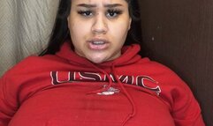 Giantess has a full belly of tinies!